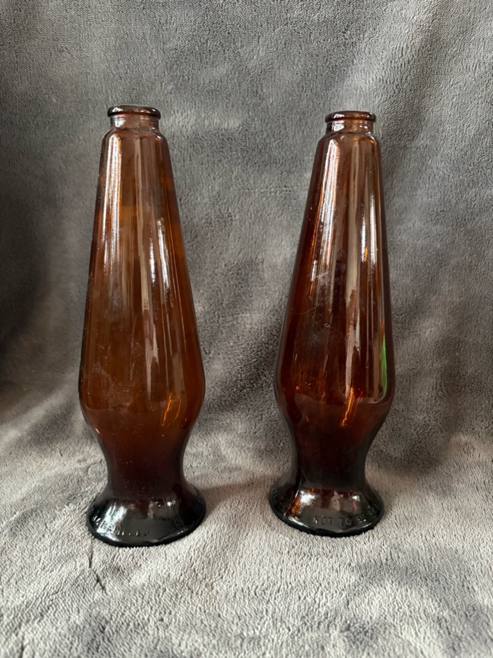 Set of 2 1960’s Amber Michelob Beer Bottles